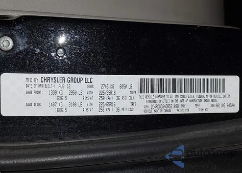 2013 Dodge Grand Caravan Sxt z USA, uszkodzony, nr VIN 2C4RDGCG4DR521098